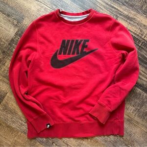 Nike Crewneck Red Sweatshirt Size L